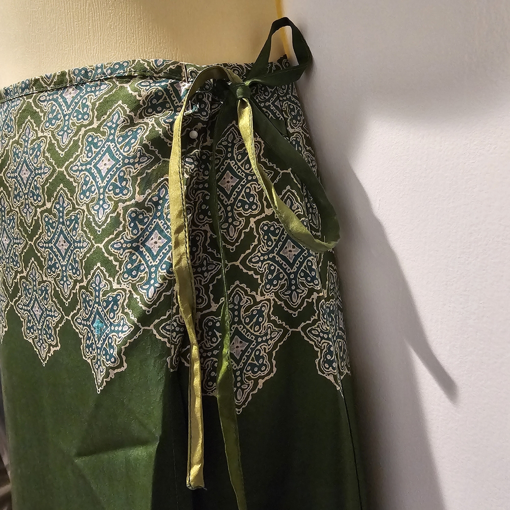 Express Silk Wrap Maxi Skirt - Picture 4 of 5